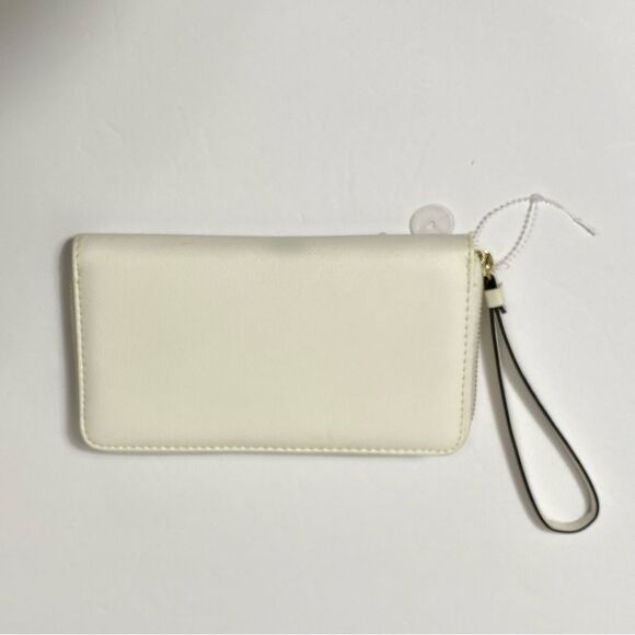NWOT Time & Tru Women's White Faux Leather Wallet / Wristlet / Clutch - Picture 12 of 13
